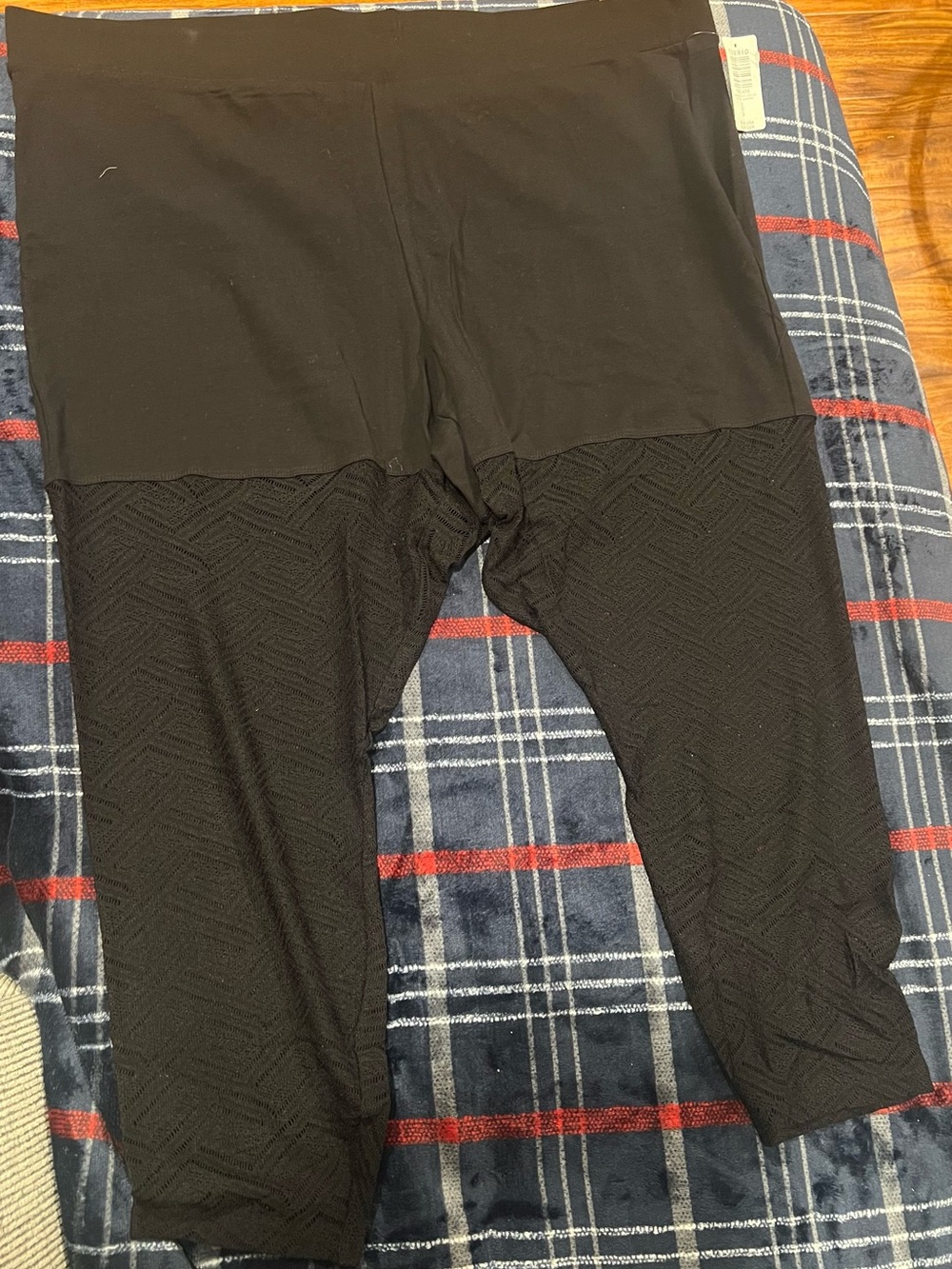torrid Black Textured-Panel Leggings